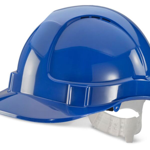 ECONOMY VENTED S/HELMET BLUE PLASTIC HARNESS Thumbnail